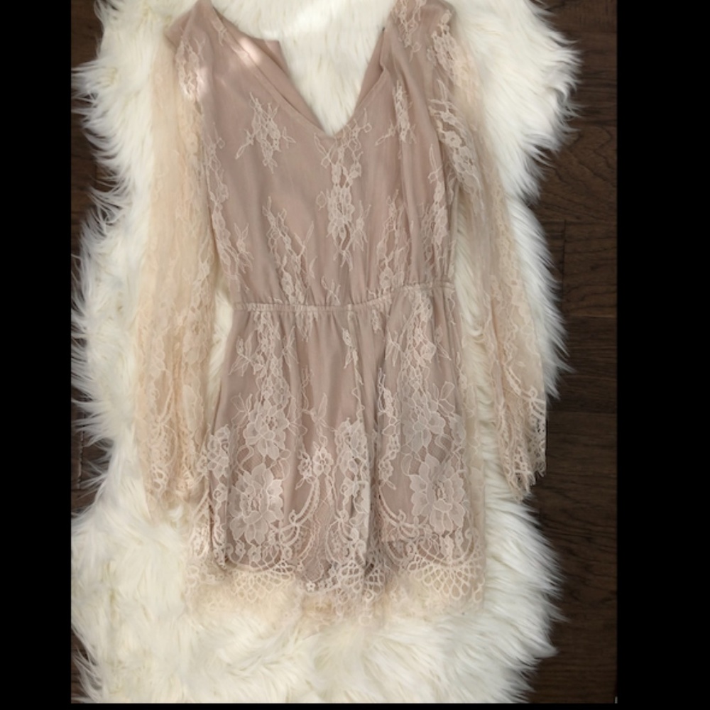Lace Long Sleeve Romper